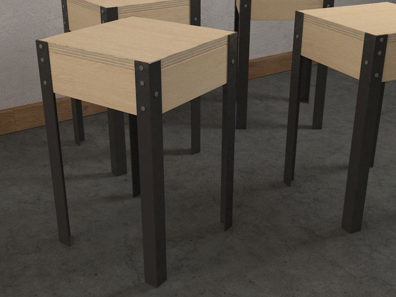 mesa comedor industrial pipe