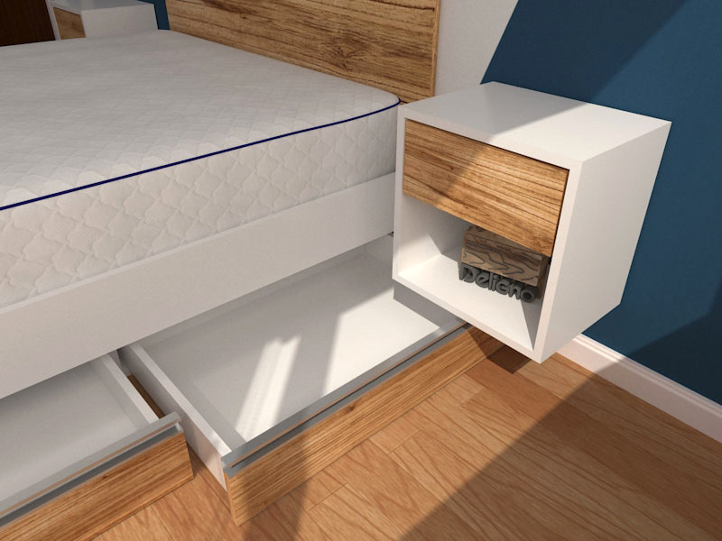 cama con cajonera