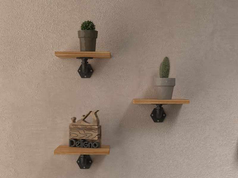 estante estilo industrial pipe