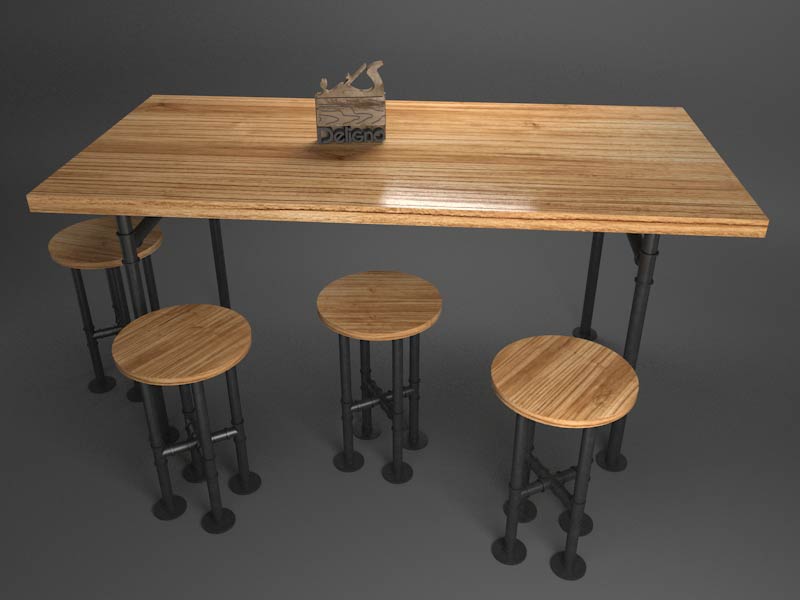 mesa comedor industrial pipe