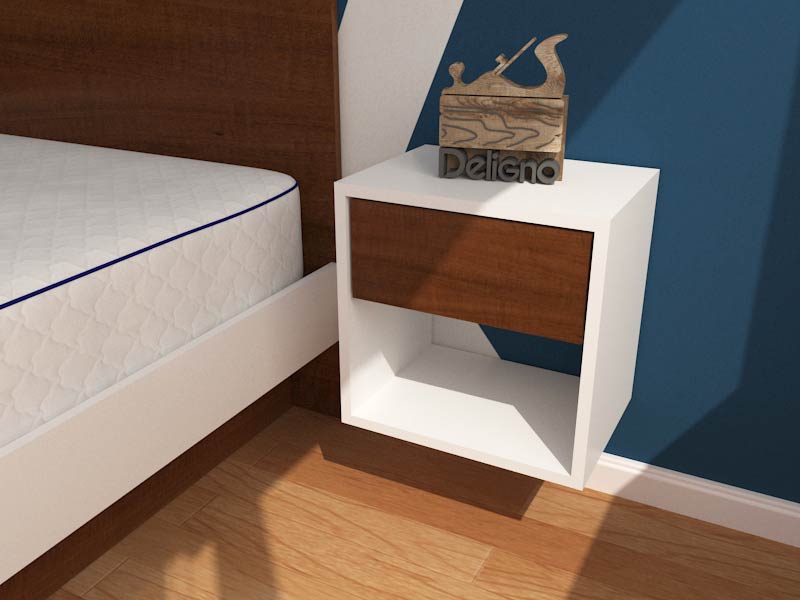 mesa de luz flotante cubo